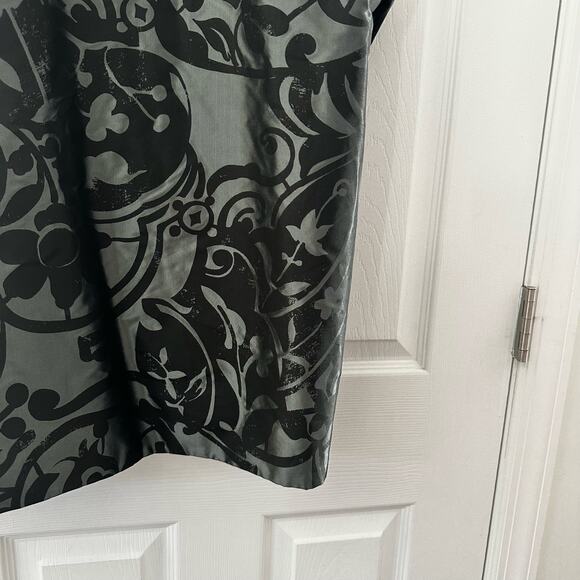 Shamask Bergdorf Goodman Silk Black Velvet Swirl Evening Boxy Blazer Coat 2 - Picture 10 of 12